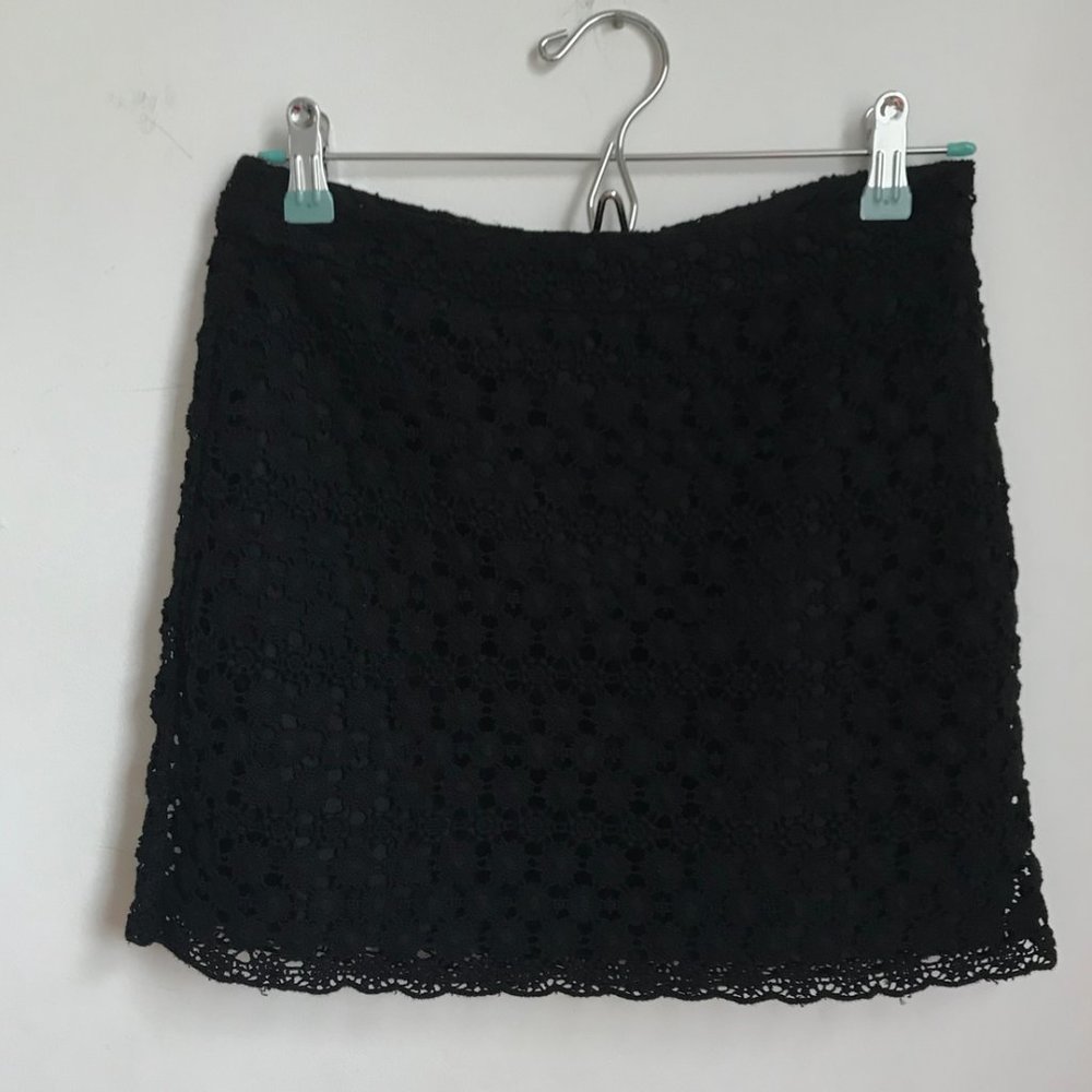 Black Lacey Mini Skirt